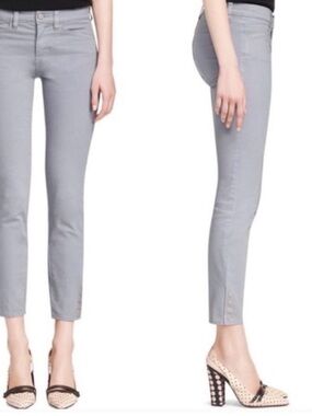 Tory Burch EUC Emmy Ankle Skinny Jeans Gray Size 30 Button Detail